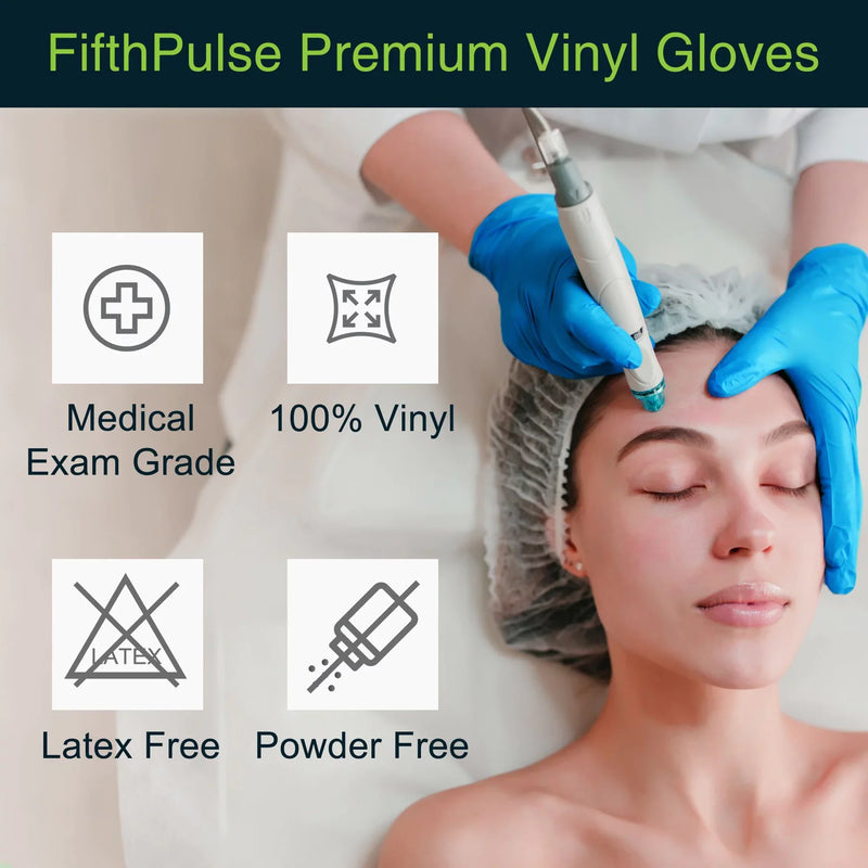 Medical Grade Vinyl Gloves - Blue - ProHeal-Products