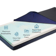 Memory Foam Hospital Mattress Pressure Redistribution, Gel Infused ProHeal