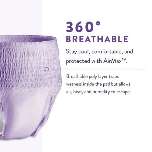 Prevail Per-Fit Pull-Up Underwear for Women, X-Large (58-68 in
