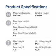 Portable Patient Lift - Compact Folding Full Body Patient Transfer Lifter - ProHeal-Products