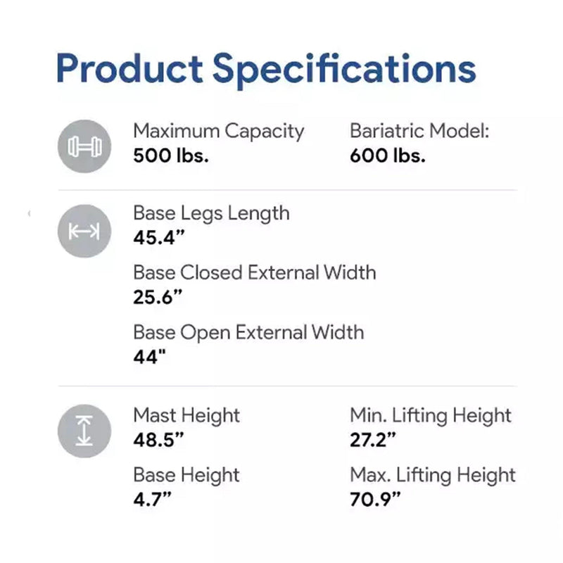 Portable Patient Lift - Compact Folding Full Body Patient Transfer Lifter - ProHeal-Products