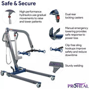 Portable Patient Lift - Compact Folding Full Body Patient Transfer Lifter - ProHeal-Products