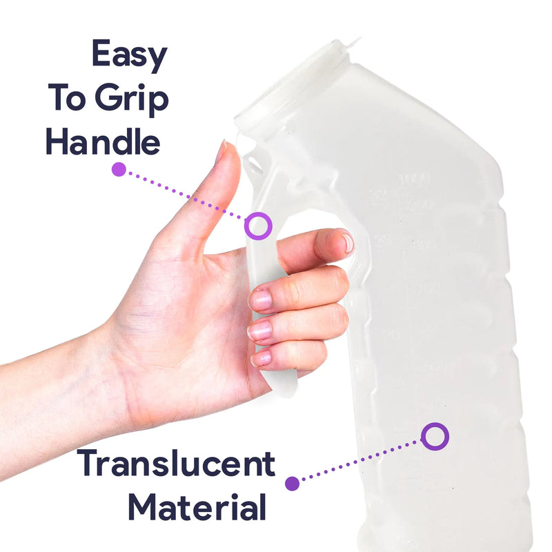 Portable Urinals For Men - Spill Proof Pee 32oz Bottles - ProHeal-Products