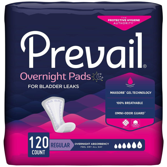   Basics Almohadillas para incontinencia, control de  vejiga y posparto para mujeres, absorción nocturna, 30 unidades, 1 paquete  (anteriormente Solimo) : Salud y Hogar