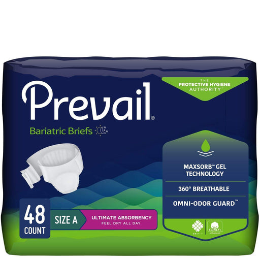 Adult Incontinent Brief Prevail Air™ Overnight Tab Closure Size 3