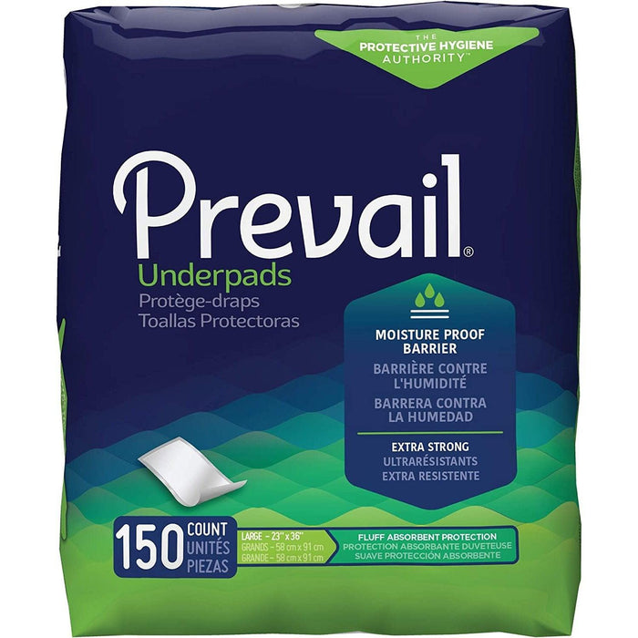 Prevail Underpads Fluff Absorbent - Large 23" x 36" Prevail