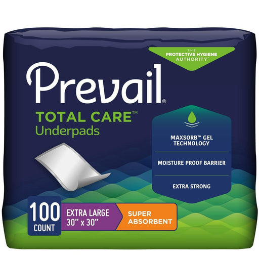 Prevail Underpads Total Care Super Absorbency - 30" x 30" Prevail