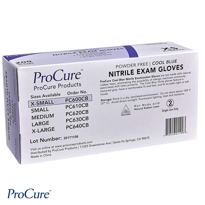 ProCure Disposable Nitrile Gloves Cool Blue — ProHeal-Products