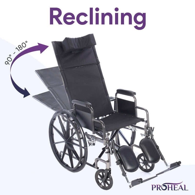 Reclining Wheelchair with Elevating Legrests - ProHeal-Products