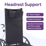 Reclining Wheelchair with Elevating Legrests - ProHeal-Products