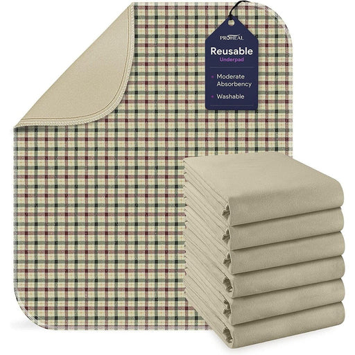 ProHeal Reusable Washable Bed Pads - Twill Plaid Waterproof Chucks - 34x36 - Shop Home Med