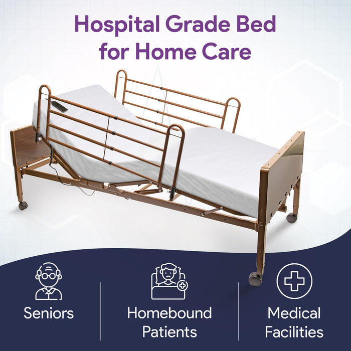 Semi Electric Hospital Bed - 36"x80" - Adjustable Height and Hi Lo - ProHeal-Products