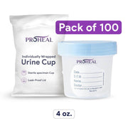 Specimen Collection Sterile Urine Cups - 100 Pack ProHeal