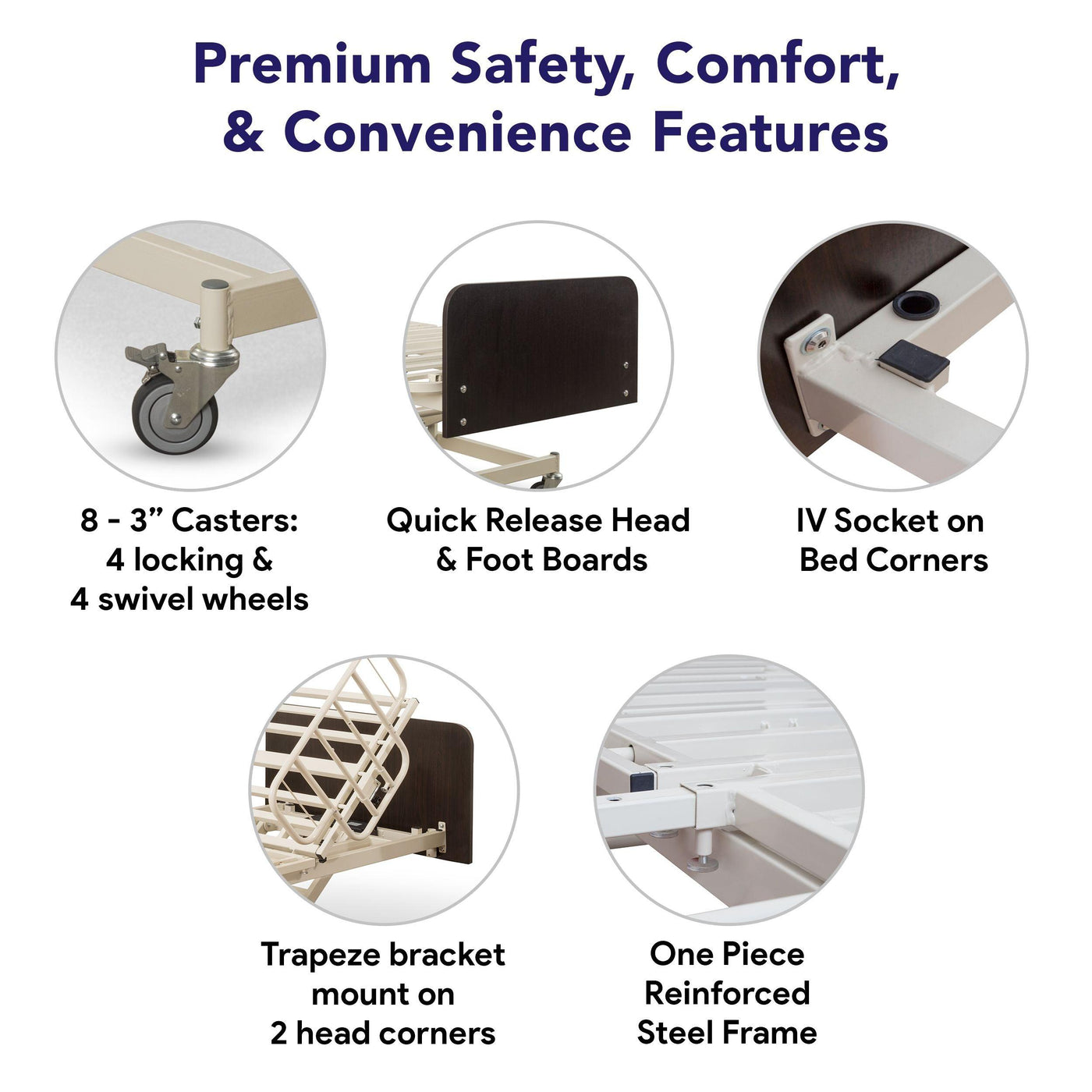 Medacure Bariatric Extendable Hospital Bed 750lbs Cap — ProHealProducts