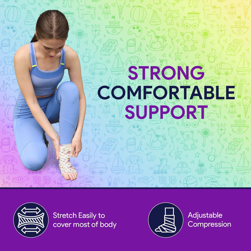 Unicorns & Rainbows Compression Bandage Wrap For Wounds - 2 Pack - ProHeal-Products