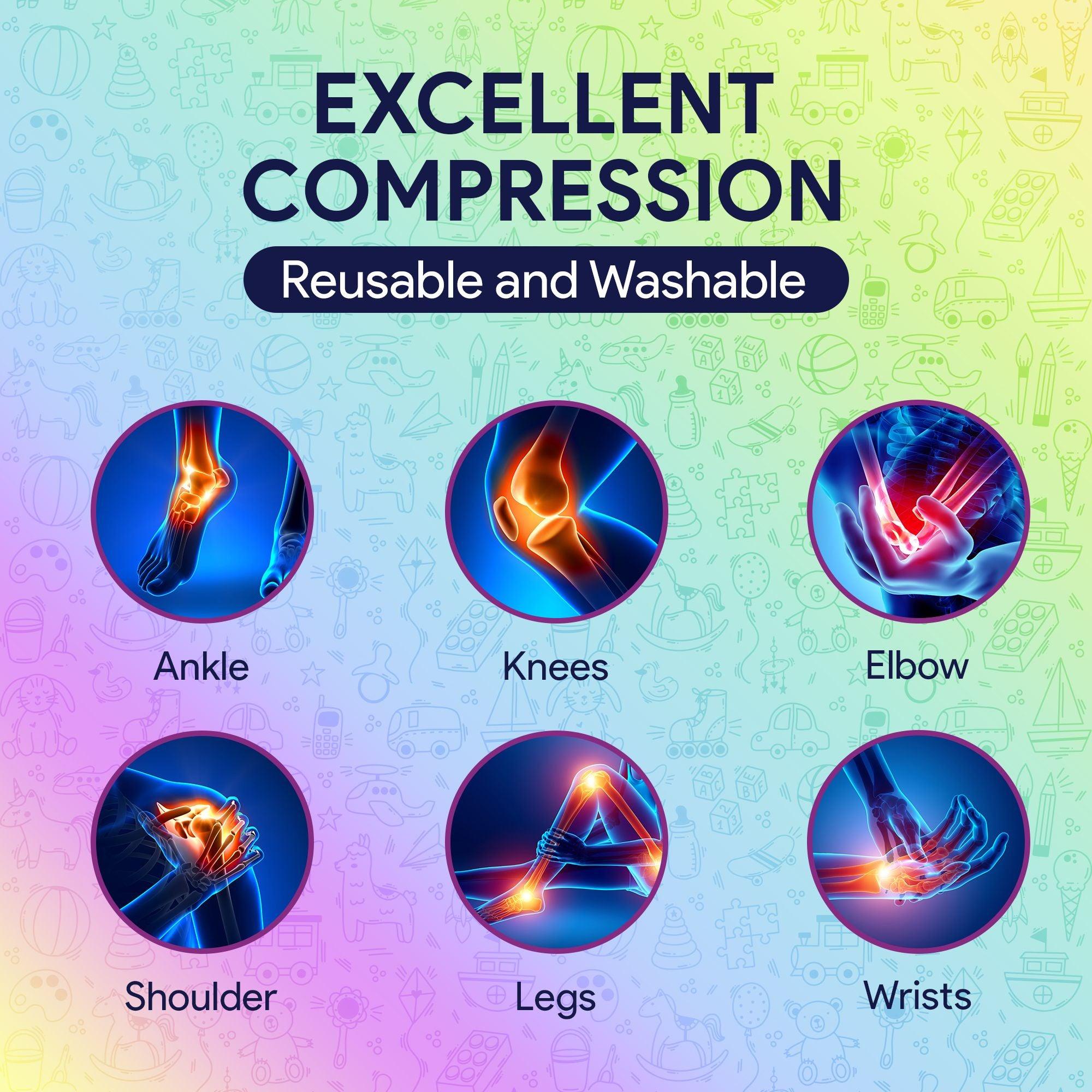 Unicorns & Rainbows Compression Bandage Wrap For Wounds - 2 Pack ...