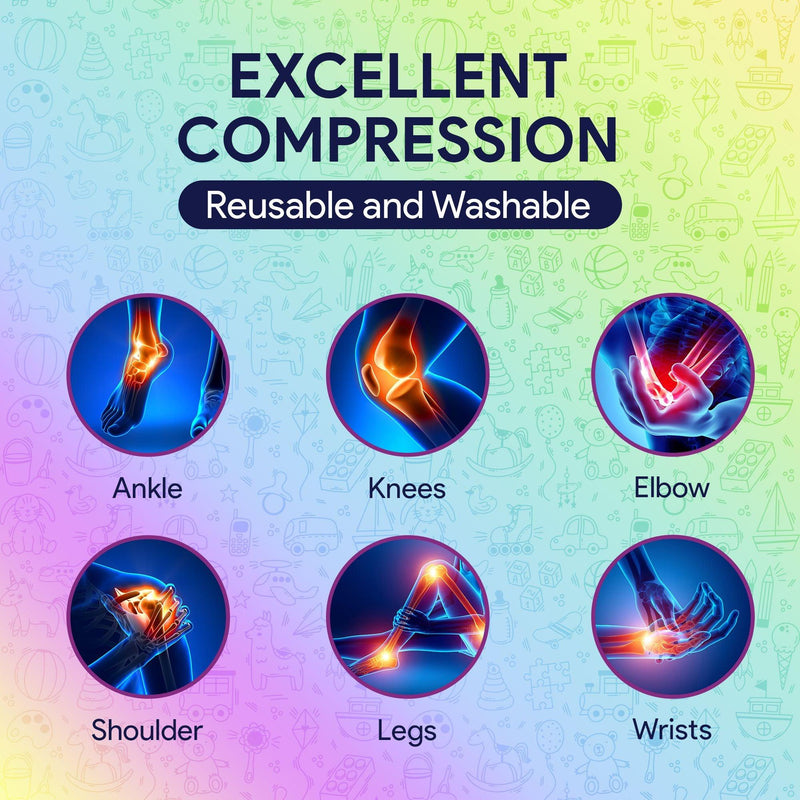 Unicorns & Rainbows Compression Bandage Wrap For Wounds - 2 Pack - ProHeal-Products