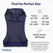 Universal Full Body Mesh Lift Sling - Polyester Slings for Patient Lifts ProHeal