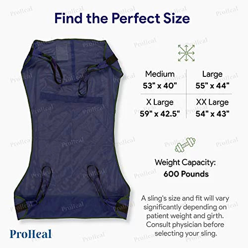 Universal Full Body Mesh Lift Sling - Polyester Slings for Patient Lifts ProHeal