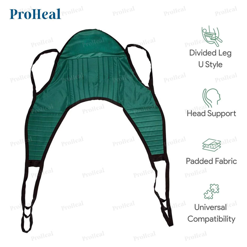 Universal Padded Lift U Sling w/ Head Support - ProHeal-Products