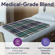 ProHeal Washable Bed Pads - Soft Tartan Leak Proof Chucks - 34"x36" - Shop Home Med