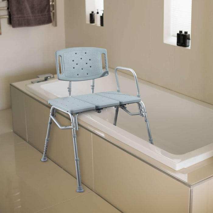 Bariatric Transfer Bench Shower Chair for Bathtub - 500 lb Weight Capacity