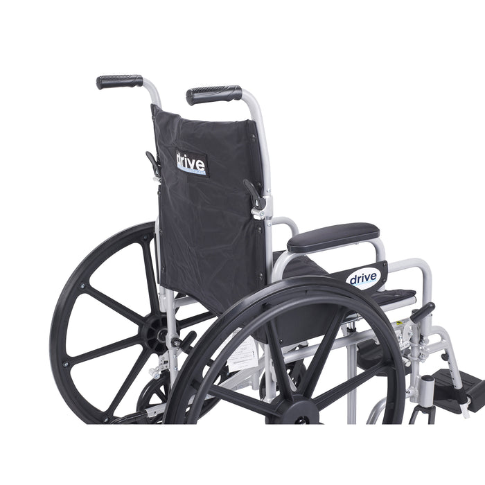Poly-Fly Lightweight Transport Chair/ Wheelchair with Swing Away Footrest Combo