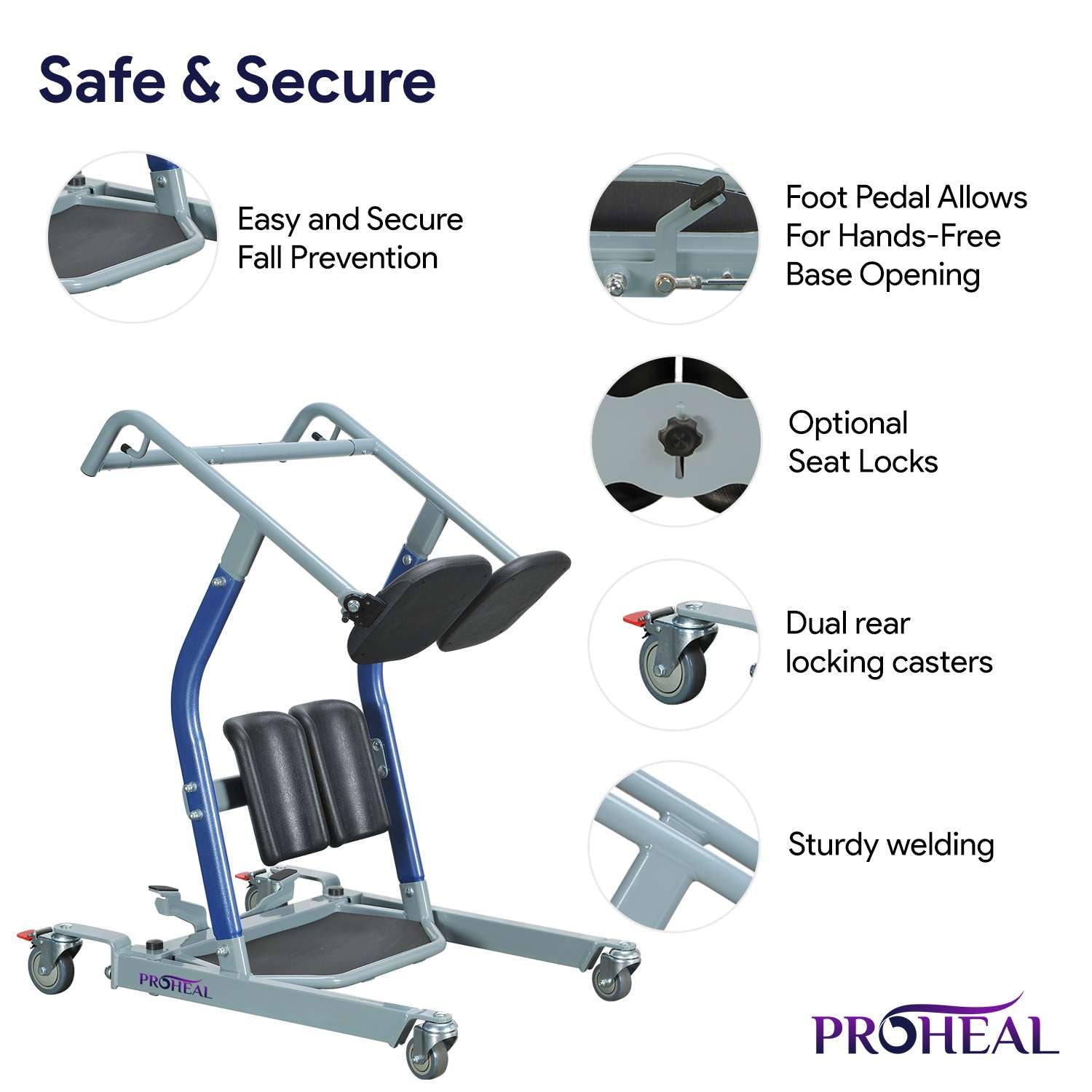 Stand Assist Lift Sit To Stand Transfer - Adjustable Base