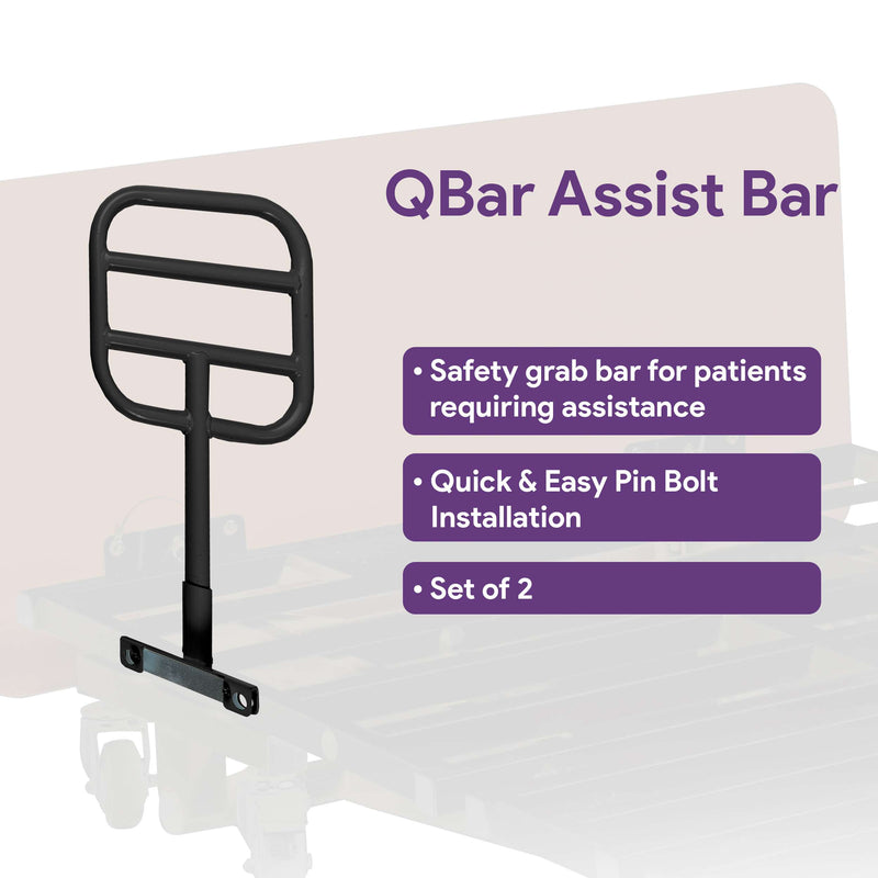 Ultra Low Electric Expandable Hospital Bed- Memory Foam Mattress - Qbar