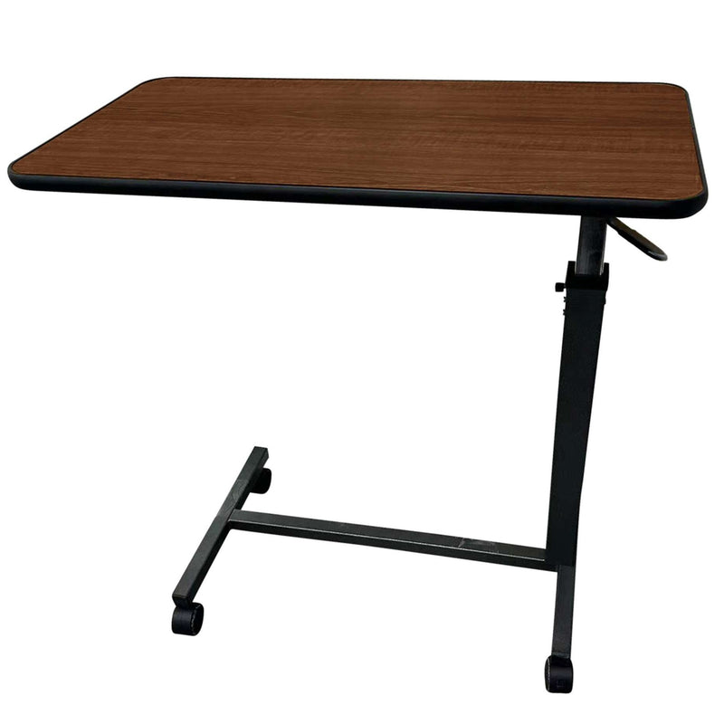 Overbed Table with Wheels - Mahogany