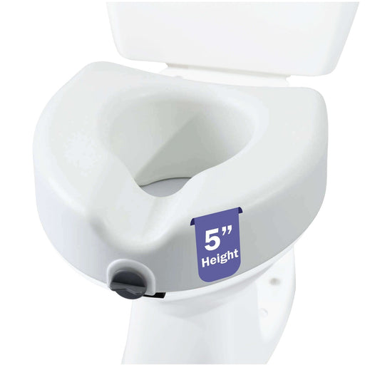 400LBS Capacity Raised Toilet Seat Riser with Lock