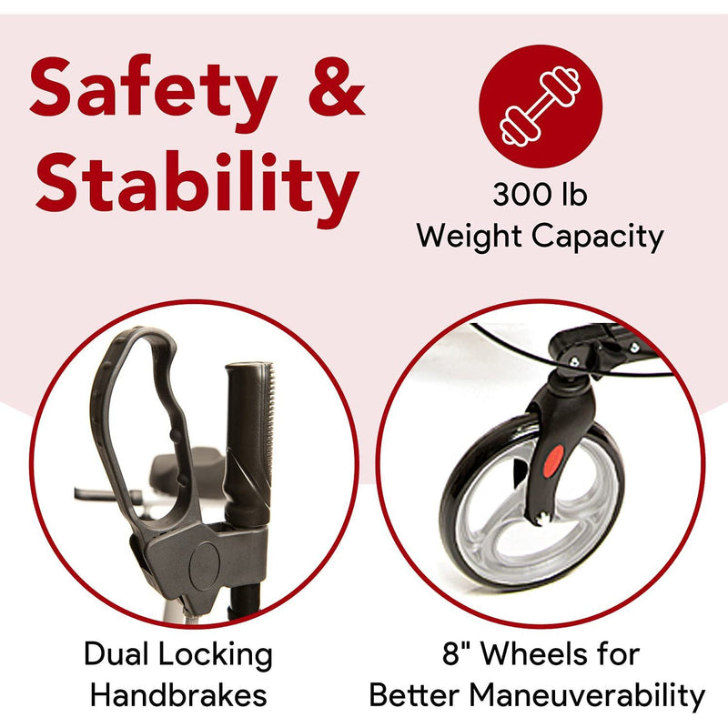 Andador de pie con asiento