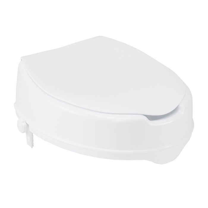 Raised Toilet Seat with Lock and Lid, Standard Seat, 4"