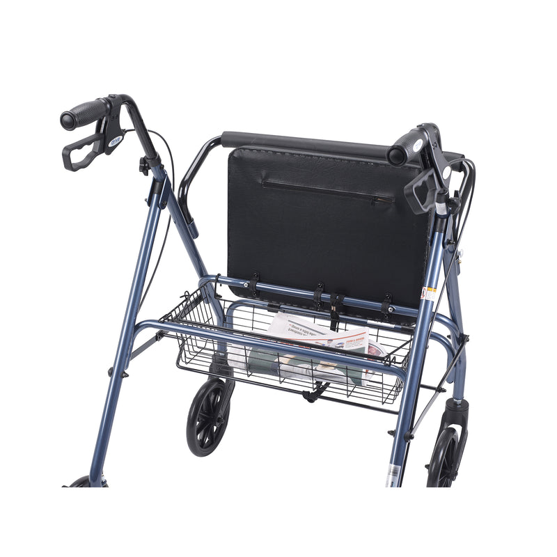 Heavy Duty Bariatric Rollator Rolling Walker with Large Padded Seat