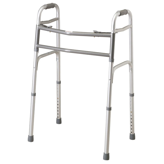 Bariatric Extra Wide Folding Walker 2 Button 500lb. Capacity