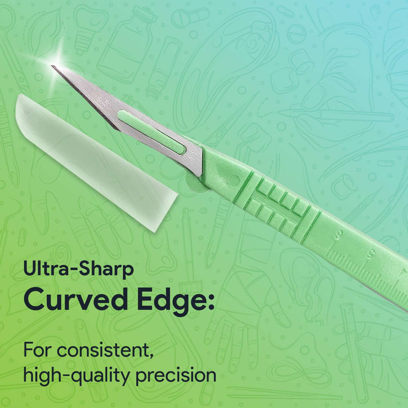 Disposable Scalpel Knife #11 - Ten Individually Wrapped Sterile Scalpel Blades