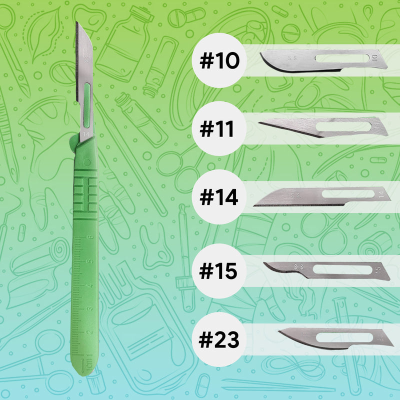 Disposable Scalpel Knife #14 - Ten Individually Wrapped Sterile Scalpel Blades