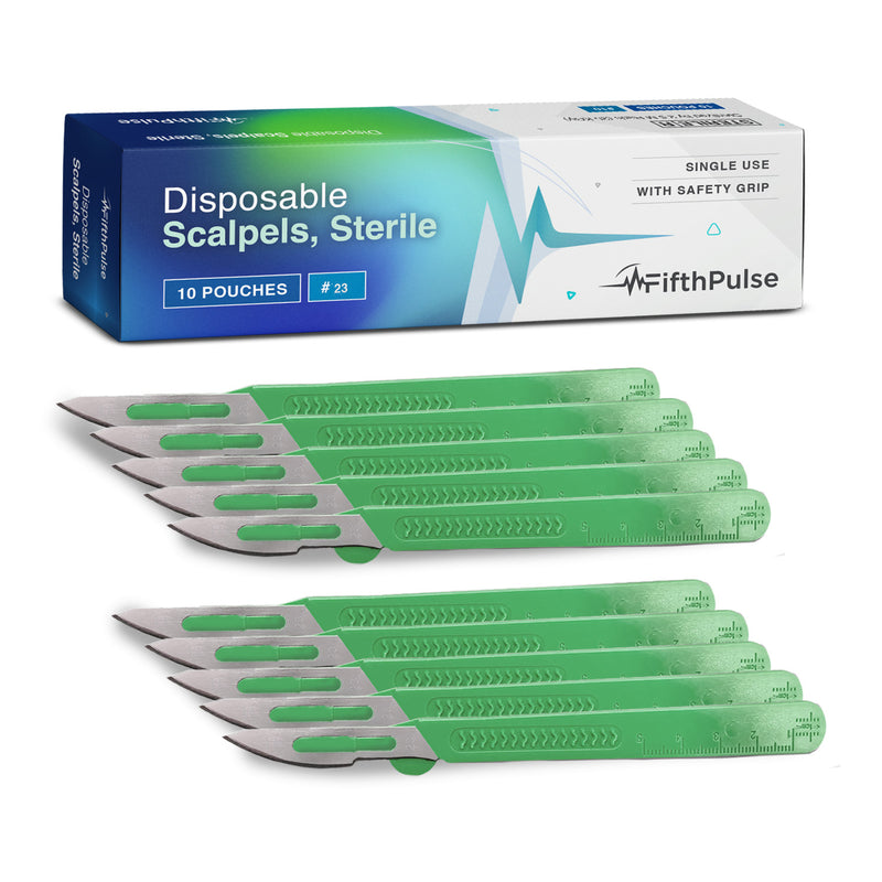 Disposable Scalpel Knife #23 - Individually Wrapped Sterile Scalpel Blades