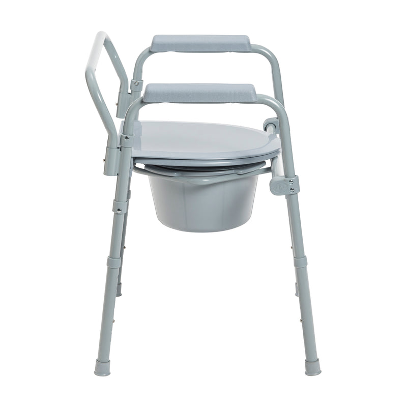 Steel Folding Deep Seat Bedside Commode