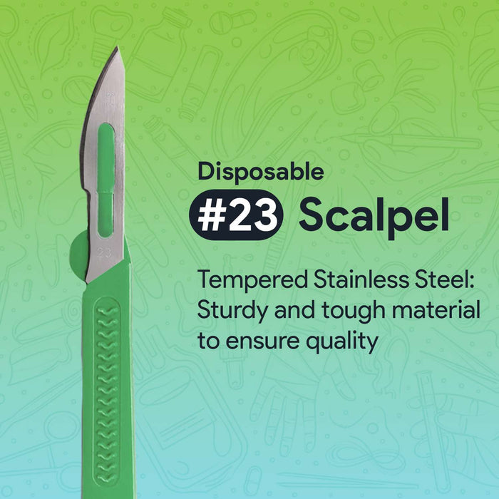Disposable Scalpel Knife #23 - Individually Wrapped Sterile Scalpel Blades