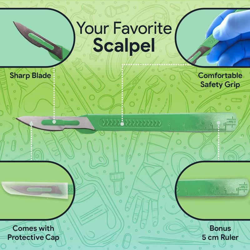 Disposable Scalpel Knife #23 - Individually Wrapped Sterile Scalpel Blades