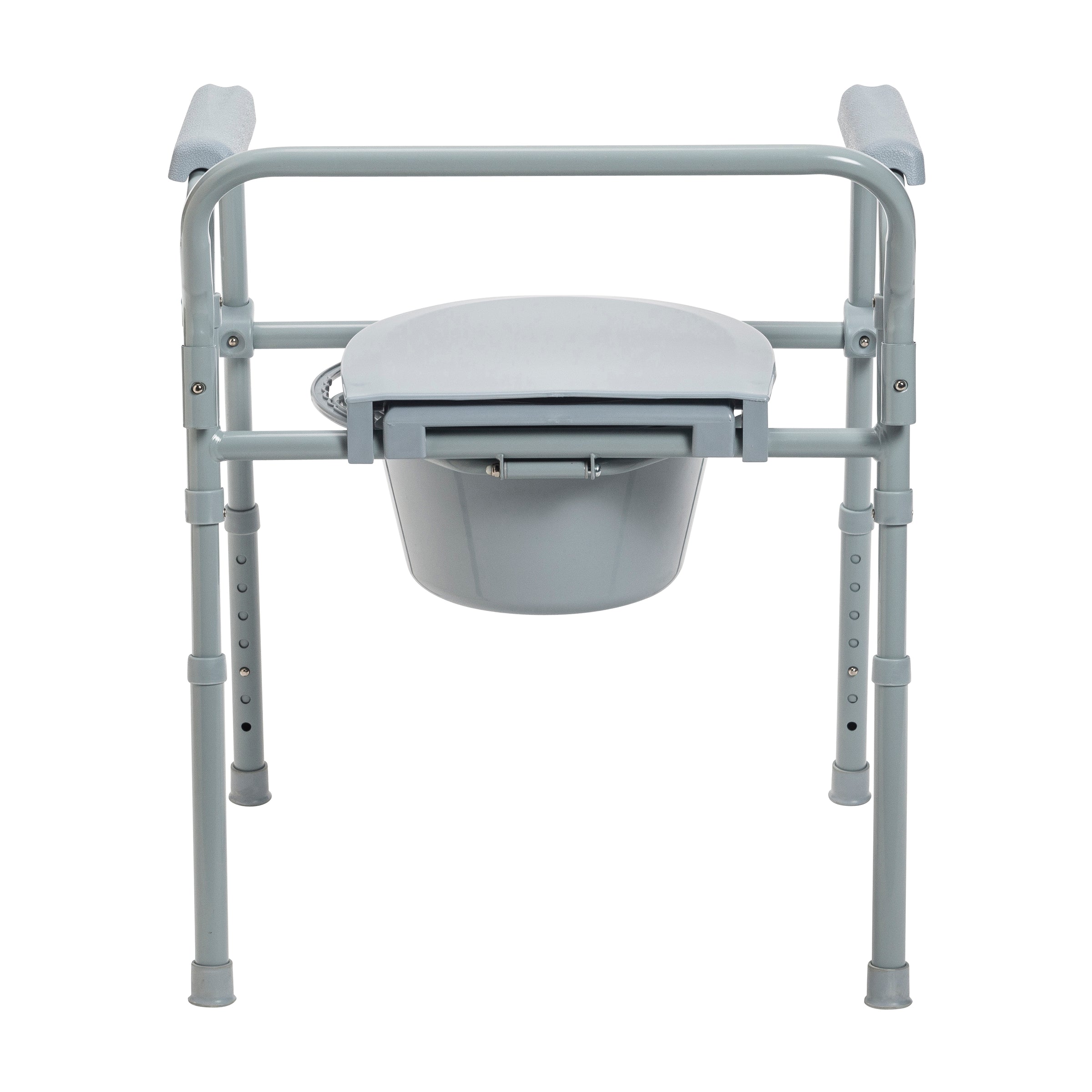 Steel Folding Deep Seat Bedside Commode — ProHeal-Products