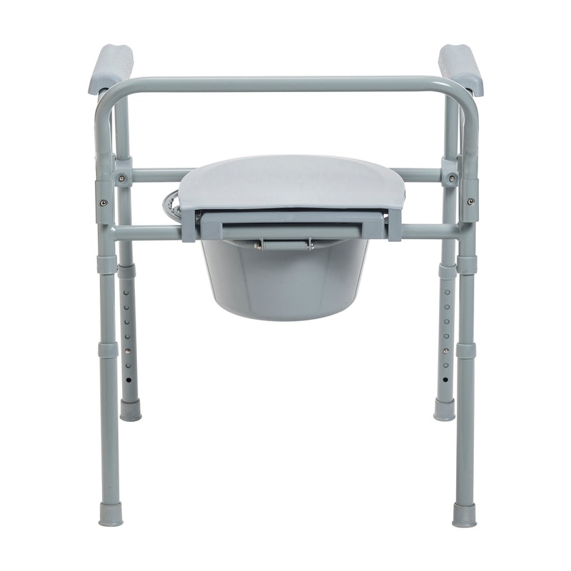 Steel Folding Deep Seat Bedside Commode