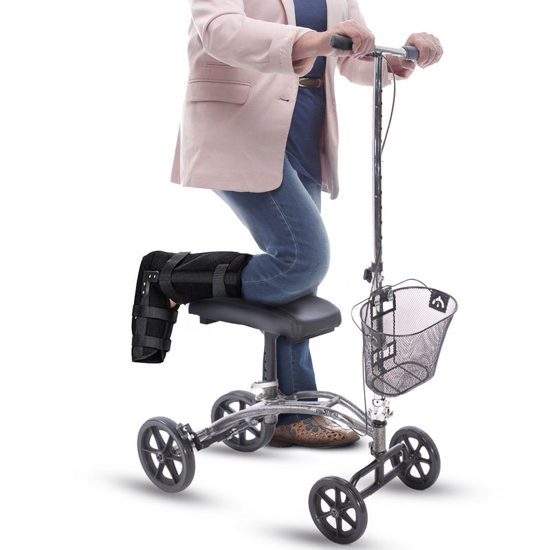 Lightweight Foldable Knee Walker with Basket