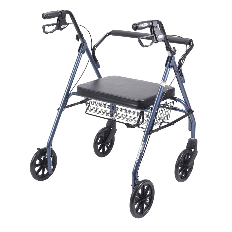 Heavy Duty Bariatric Rollator Rolling Walker with Large Padded Seat
